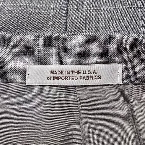 Hickey Freeman Vintage Milburn II Wool Windowpane Single Breasted Blazer Sz 46L - Picture 11 of 14